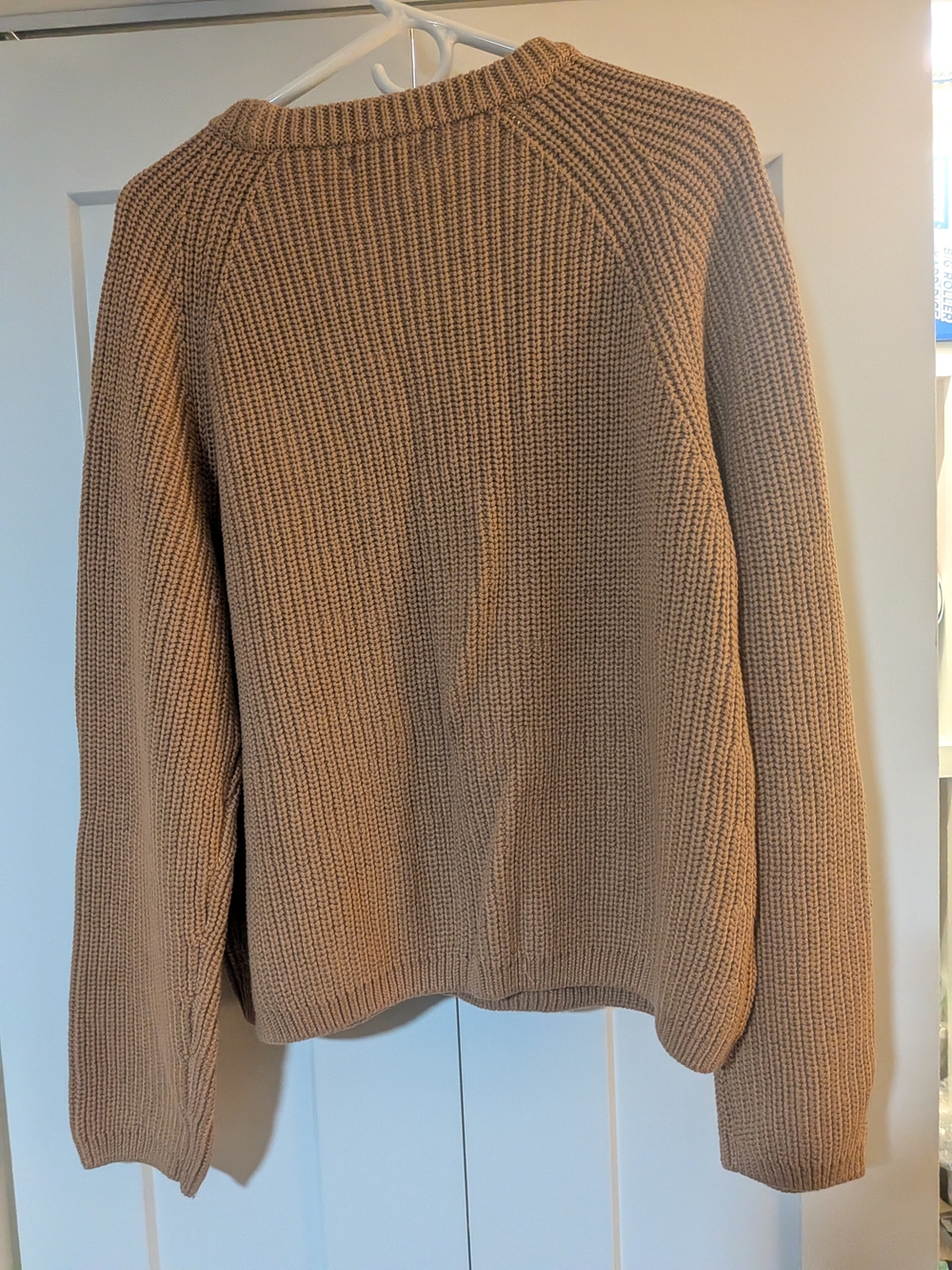 Quince 100% Organic Cotton Fisherman Crew Sweater Size XL Color Caramel - Picture 5 of 6